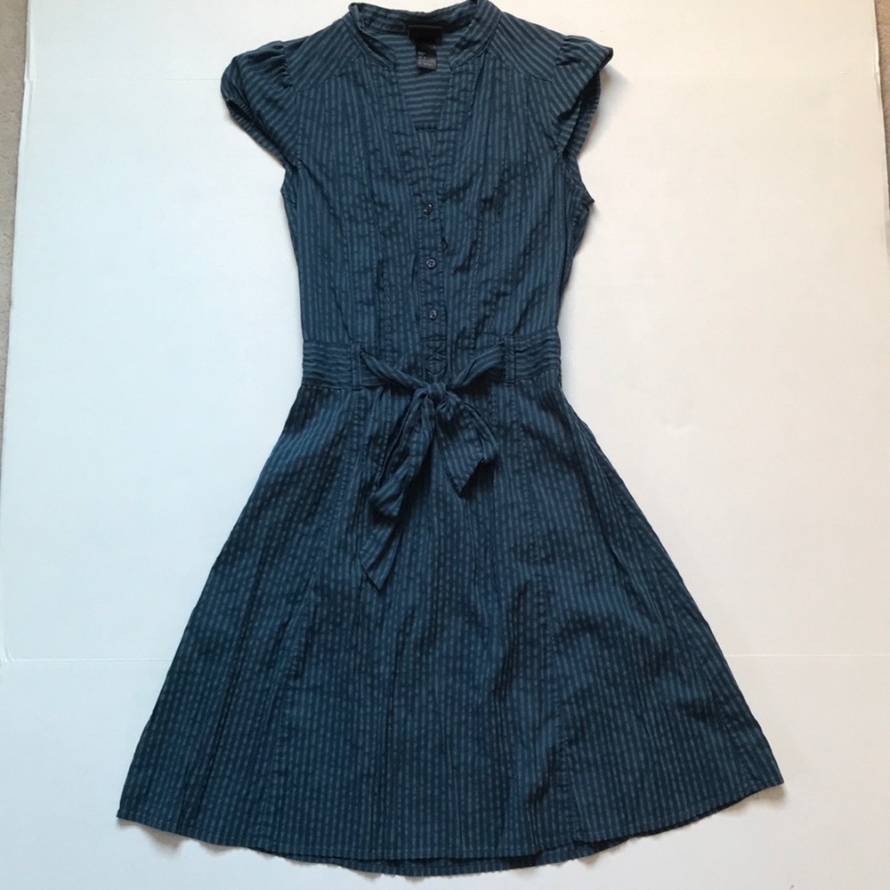 Sweet seersucker stripe wove dress